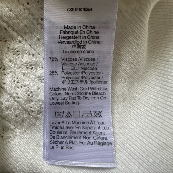 Madewell Sweater The Signature Open-Knit Cardigan Button Front White XS NWT New - Picture 9 of 13